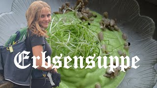 Erbsensuppe Rohkost vegan glutenfrei vital proteinreich [upl. by Rolan]