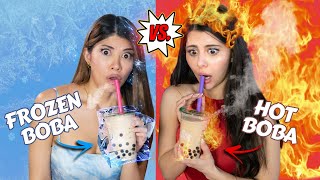 Eating Only HOT vs COLD Food Challenge [upl. by Costanzia969]