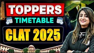 CLAT 2025 Toppers Daily Timetable For CLAT  Best Timetable to Crack CLAT [upl. by Ahsercal]