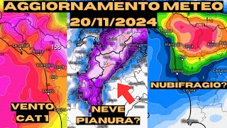 Vento da URAGANO  Nubifragio  Neve in pianura  Aggiornamento 20112024 [upl. by Aiset]