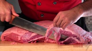 Fabricating Meat with the F Dick Butcher Knife by Chef Dangoor  TigerChef [upl. by Kala670]