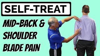 Fix Rhomboid Pain MidBack amp Shoulder Blade Pain 5 Self Treatments That Work [upl. by Inaffyt]