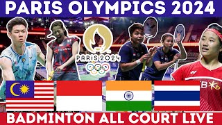 🔴Hari 2  Sukan Olimpik Paris 2024  Olympics Badminton Live Matches  Malaysia Indonesia Canada [upl. by Zelig]