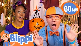 Blippi and Meekah’s Halloween Pumpkin Games  Blippi  Educational Videos for Kids [upl. by Cannell]