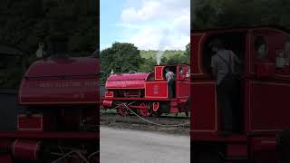 Bagnall quotThe Kent Electric Power Company No 2quot shunts a brake van train steam [upl. by Saffier628]