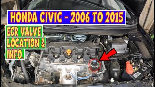 Honda Civic EGR Valve  Location and Information 🚗💡 [upl. by Ardnossak928]