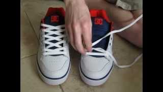 Simple How To Lace Shoes Normal Way and with No Bow [upl. by Inaffyt]