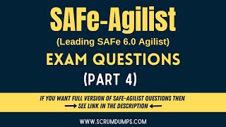 SafeAgilist Certification Exam Questions and Answers PDF Free  Part 4 [upl. by Onig]