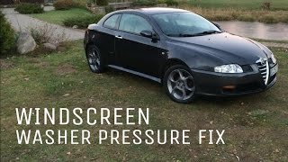 Alfa Romeo GT windscreen washer DIY fix [upl. by Nuawaj]