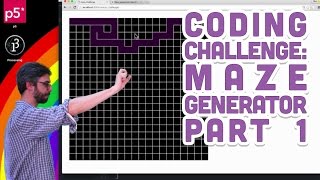 Coding Challenge 101 Maze Generator with p5js  Part 1 [upl. by Gary65]