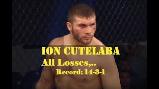 Ion Cutelaba Losses in MMA Career  All 3 Losses of Ion Cutelaba Highlights [upl. by Tanner]