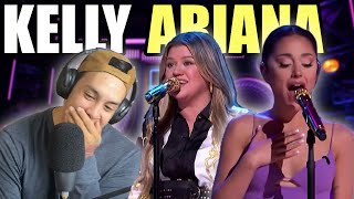 Kelly Clarkson and Ariana Grande absolutely DESTROYED Mixed Tape Melody on Jimmy Fallon [upl. by Cynarra]