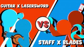 SDS Animation LEGENDARY FIGHT  Laser Sword x Guitar vs Blades x Staff [upl. by Assirahc]