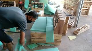 Proses pembusaan sofa [upl. by Barimah]