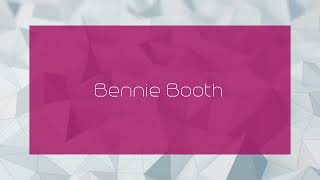 Bennie Booth  appearance [upl. by Dranek]