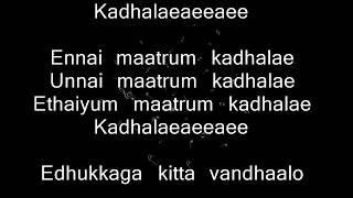 Naanum Rowdydhaan  Yennai Maatrum Kadhale Karaoke with Lyrics  Instrumental [upl. by Arama435]