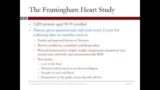 6 Framingham Heart Study Logistic Regression Part 1 Video [upl. by Leroj]