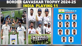 BORDER GAVASKAR TROPHY 202425 INDIA PLAYING 11 ऐसी हो सकती है ऑस्ट्रेलिया के खिलाफ टीम इंडिया की [upl. by Hammerskjold472]