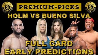 UFC fight night Holm Vs Bueno Silva full card predictions [upl. by Baalman]