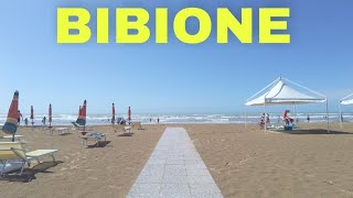 Bibione Beach Italy  Walking tour 4K UHD [upl. by Ardnat]