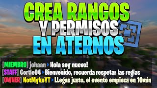 Como crear RANGOS en ATERNOS 2022 1182  Como poner RANGOS en el chat Minecraft NUEVO MÉTODO📺✅ [upl. by Vincent]