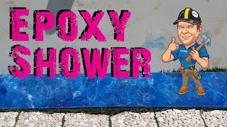 How To Epoxy Your Bathroom Shower Ocean Panel Walls [upl. by Arotak]