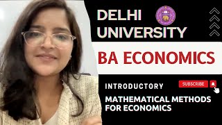 Introductory Mathematical Methods for Economics MME Syllabus New amp Updated   DU BA Economics [upl. by Larrad]