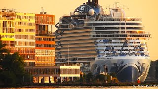 Norwegian Prima cruise ship arriving in Amsterdam Port [upl. by Hachman]