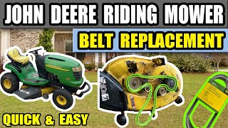 John Deere Mower Belt Replacement [upl. by Latsyrhk]