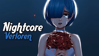 Nightcore  Verloren Lyrics [upl. by Yreved]