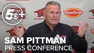 Razorback Head Football Coach Sam Pittman talks about LSU loss [upl. by Onilatac22]