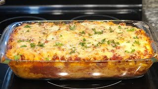 How To Make Delicious Baked Spaghetti Cream Cheese Casserole  Recipes With Ground Beef [upl. by Ahsenaj904]