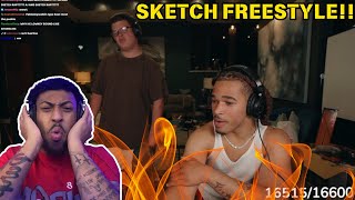 SKETCH CAN REALLY RAP  Sketch Freestyles on Maxs Stream  REACTION [upl. by Eiser]