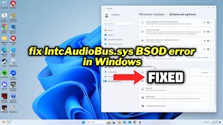 FIXED IntcAudioBussys BSOD error in Windows [upl. by Astrid]