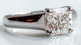 Tiffany amp Co 092ct Lucida Diamond amp Platinum Engagement Ring For Sale [upl. by Atineb]