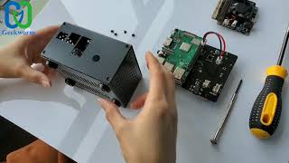 How to Install Geekworm Raspberry Pi X820 25quot SATA HDDSSD BoardX735 Board into X820 Metal Case [upl. by Boony698]