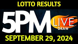 Lotto Result Today 500 pm draw September 29 2024 Sunday PCSO LIVE [upl. by Lashond]