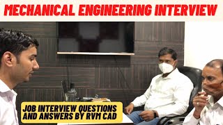 Mechanical Engineering Interview  CAD Designer Interview Question and Answers  Engineering Company [upl. by Standish176]