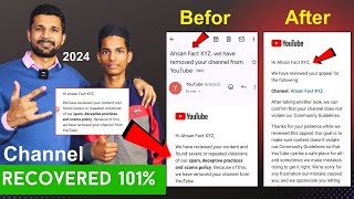 Channel Recovered 101  Repeated Violations  We have Removed Your Channel From YouTube [upl. by Nightingale]