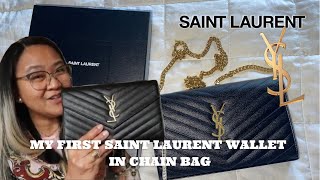 CASSANDRE SAINT LAURENT MATELASSÉ CHAIN WALLET UNBOXING  Team Hakansson Official [upl. by Marbut]