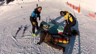 Skier rescued from piste [upl. by Nyret]