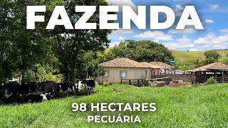 EXCELENTE FAZENDA 98 HA ÓTIMO TERRENO 4 NASCENTES REPRESAS RIO 2 CASAS CURRAL  MINAS GERAIS [upl. by Aissatsan]