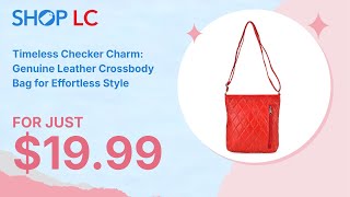 Red Quilted Genuine Leather Crossbody Bag with Adjustable Strap [upl. by Larianna]