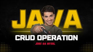 JDBC and MySQL CRUD Operation  Java JDBC CRUD Operation  Crud Operation Using MySQL and JDBC [upl. by Nysa]