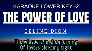 Céline Dion – The Power of Love Karaoke Lower Key Nada Rendah Wanita 2 Gb [upl. by Cirnek]