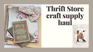 My latest thrift store craft haul Craft supplies share [upl. by Forelli]