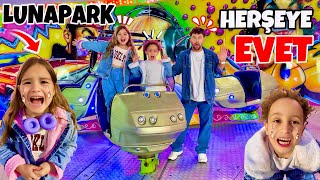 HERŞEYE EVET LUNAPARK ‼️ BABAM BAYILDI  KUZEY ELİF  24 SAAT LUNAPARK VLOG [upl. by Hoskinson199]