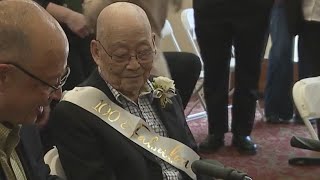 Folsom veteran who survived internment camp turns 100 years old [upl. by Philippine]