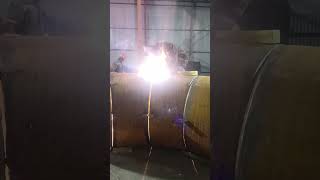 90 degree 48 inch elbow fabrication and welding in Arabia construction workshop Uzbekistan [upl. by Mikey]