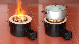 How to make a charcoal stove  Outdoor grill from an old pot [upl. by Sybil]